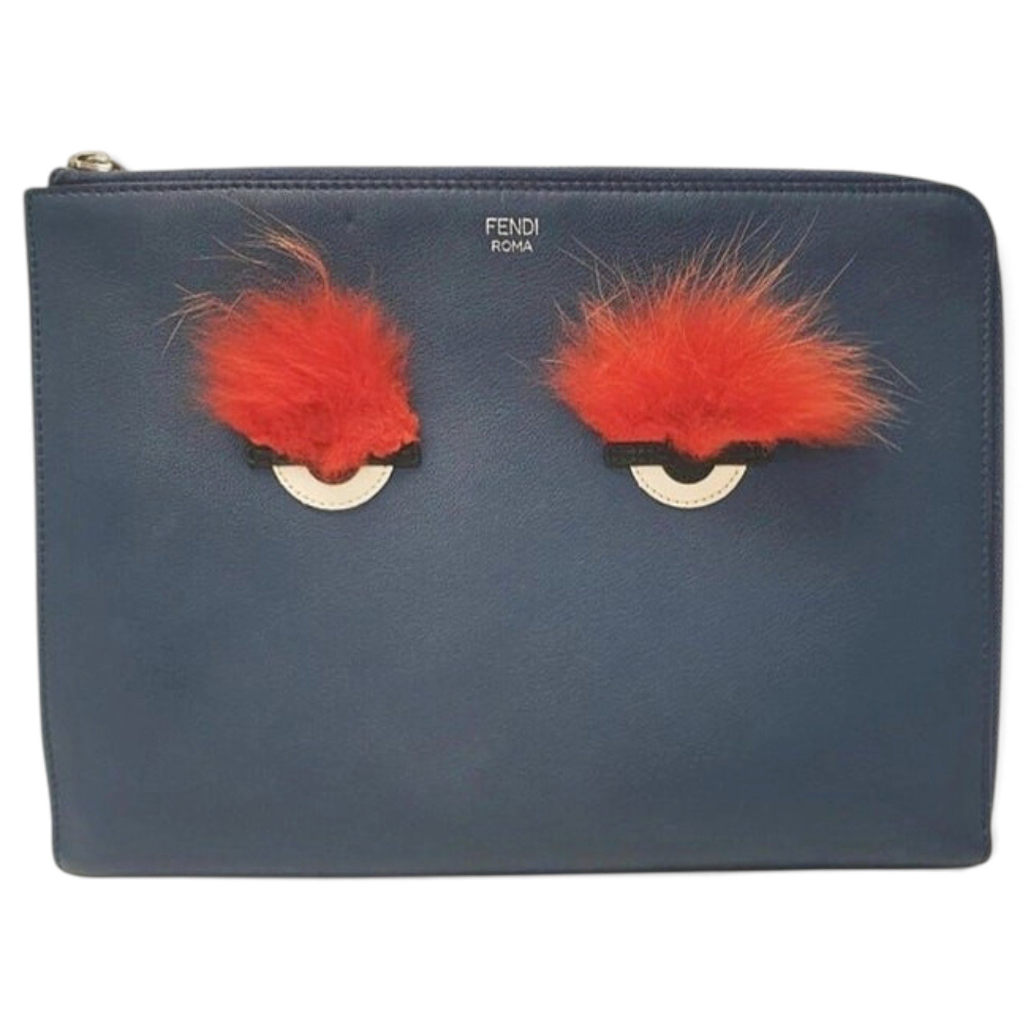 Leather clutch bag
