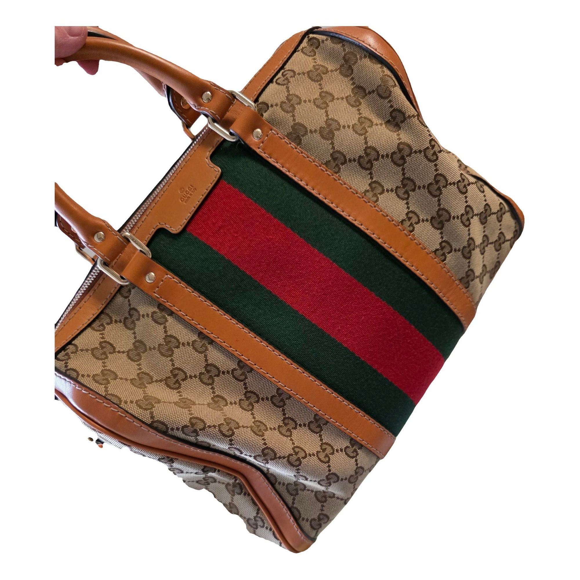 Boston leather handbag