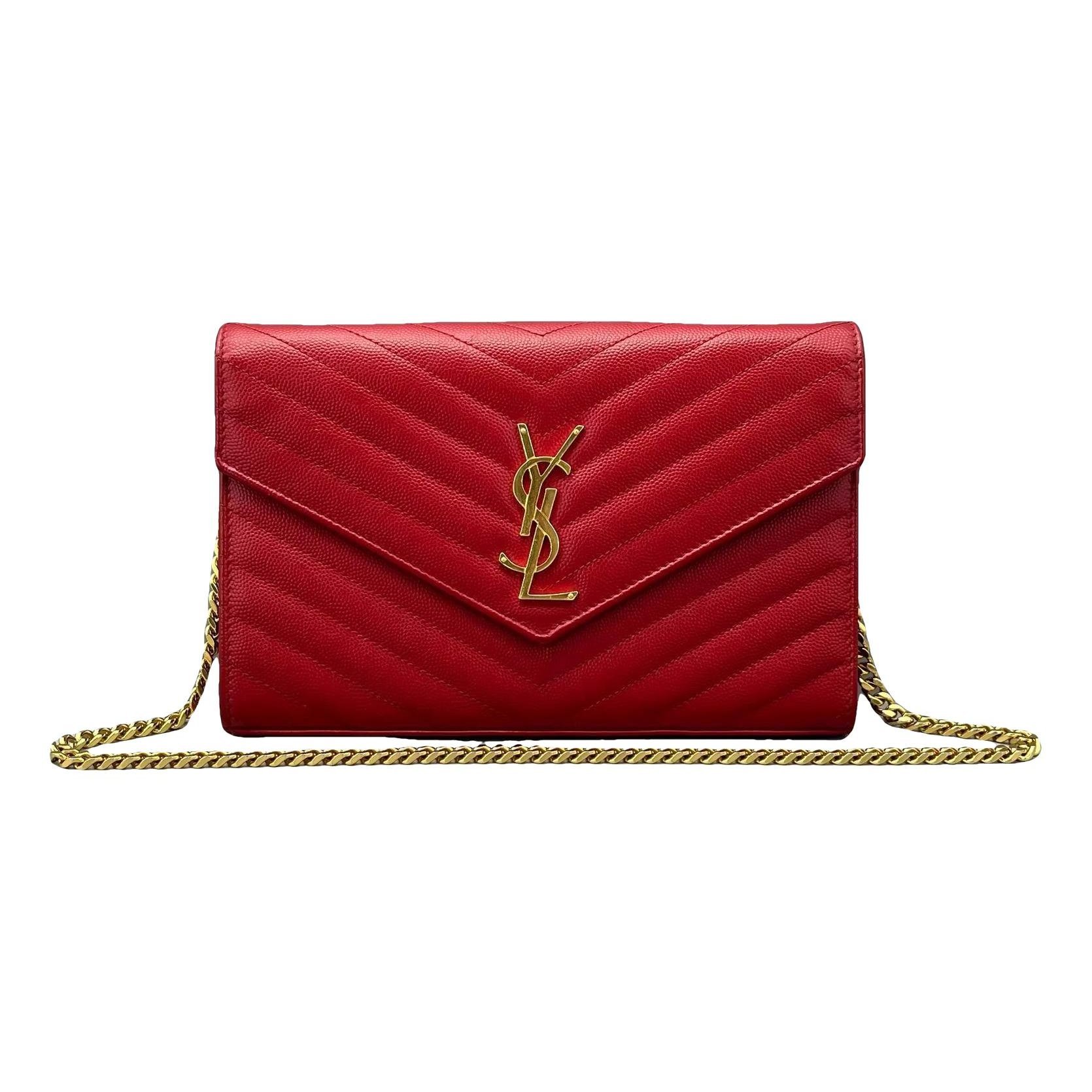 Portefeuille enveloppe leather handbag