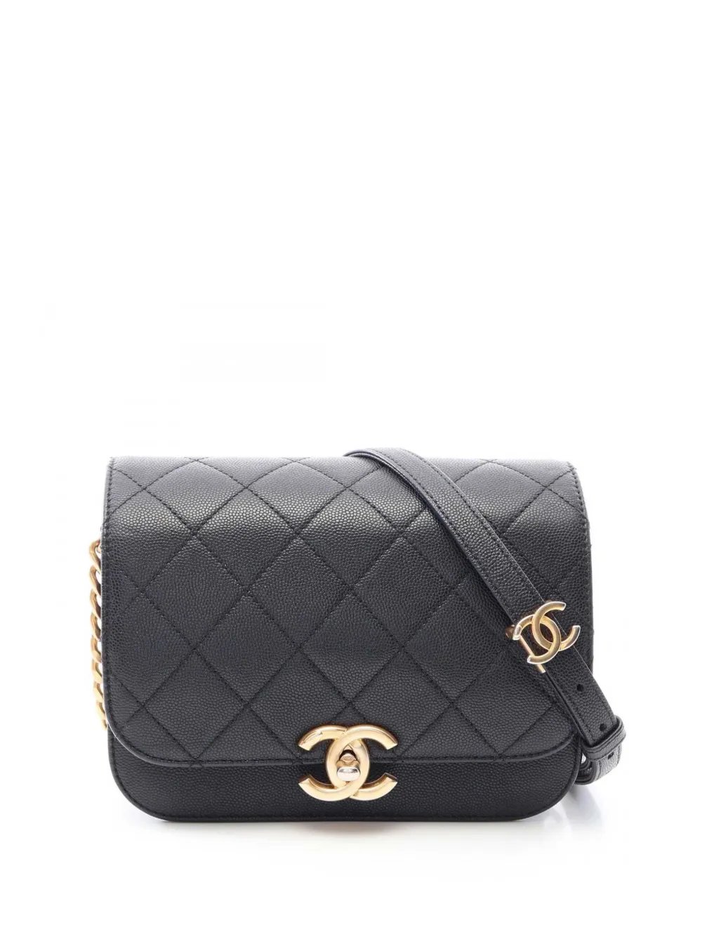 2021-2026 CC Quilted Caviar Single Flap shoulder bag