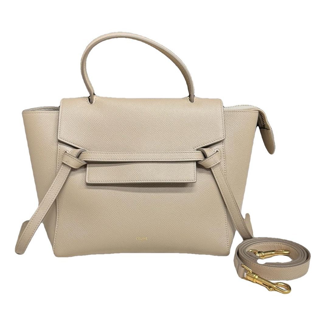 Belt leather handbag