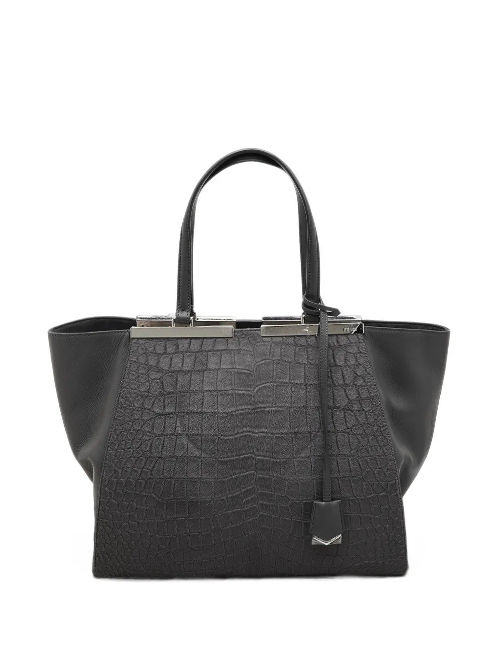 2014 large 3Jours croc-embossed tote bag