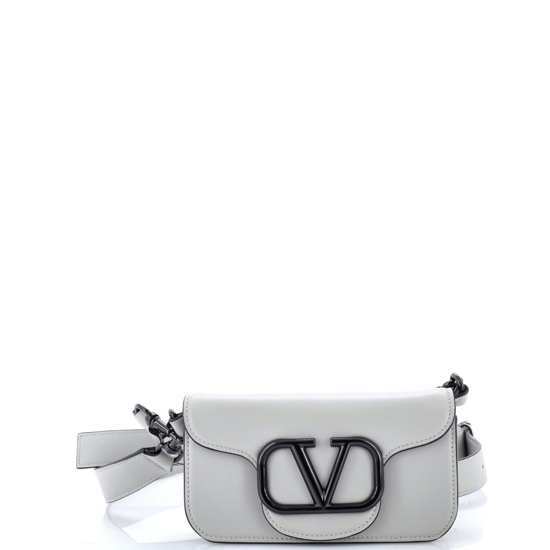 VLogo Loco Flap Shoulder Bag Leather Small