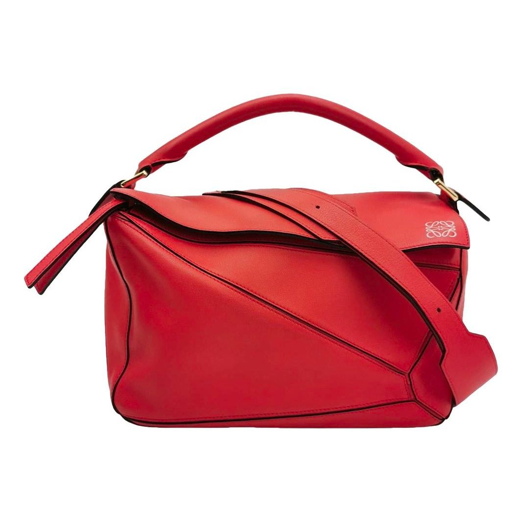 Puzzle leather handbag
