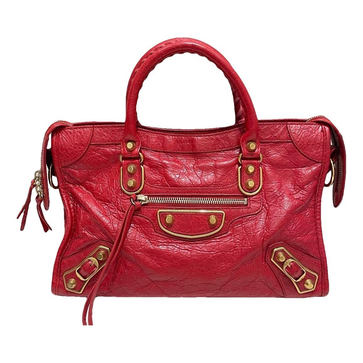 City leather handbag