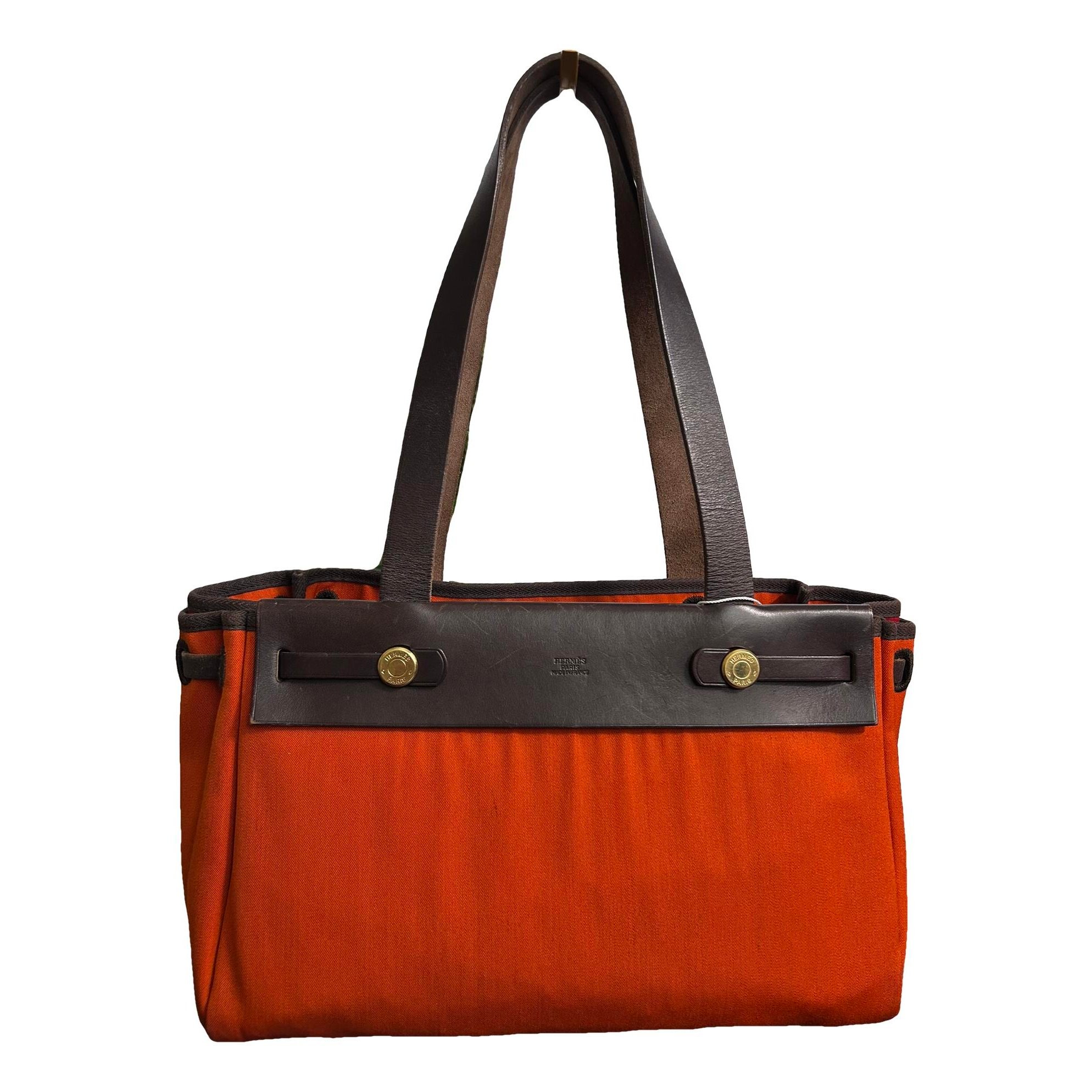 Hermes Bolide 27 Handbag Orange Maurice Leather 1923