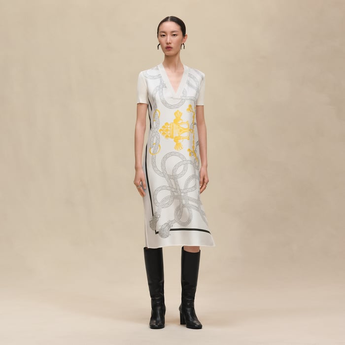 Blanc Nacre "Palefroi Remix" Twillaine Long Dress