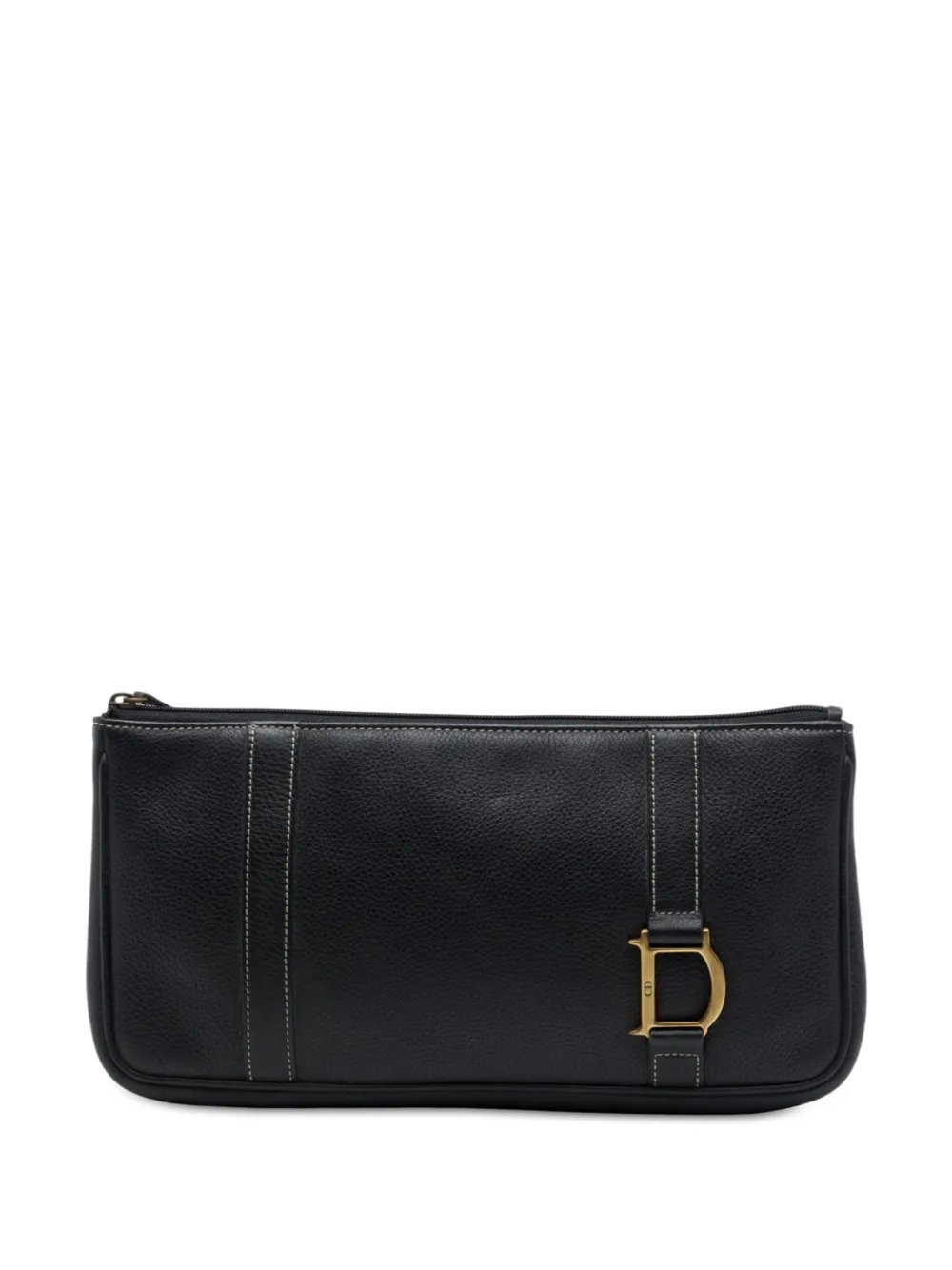 Dior 2001 Logo Grained Calfskin clutch bag