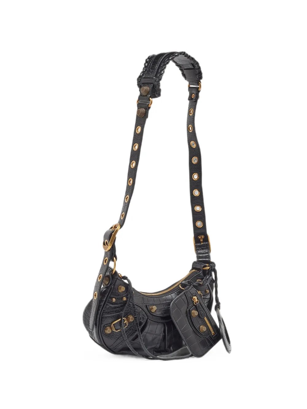 2010 Le Cagole croc-embossed shoulder bag