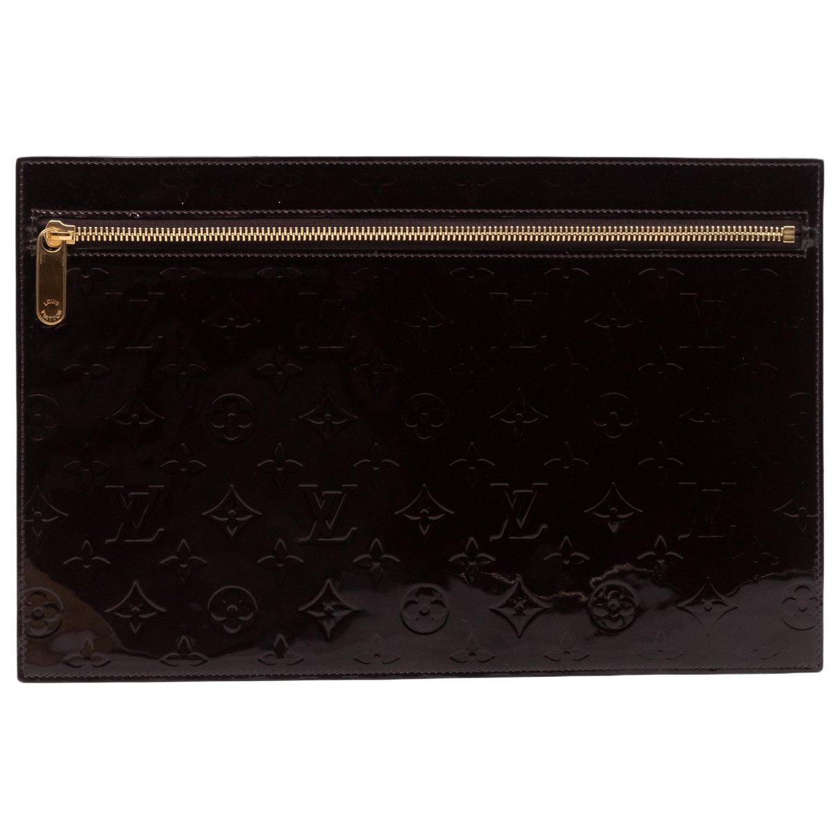 Patent leather clutch bag