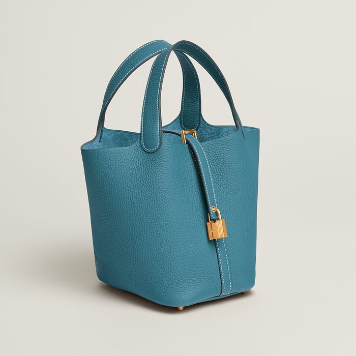 New Bleu Jean Picotin Lock 18 Bag