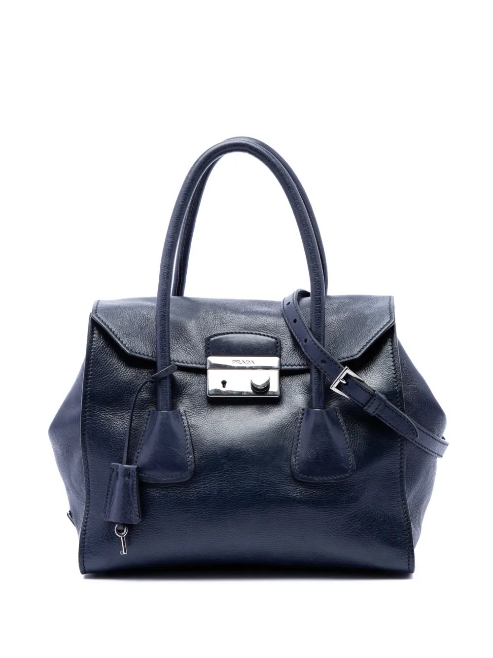 Prada 2010-2026 Glace Calf Sound Lock satchel