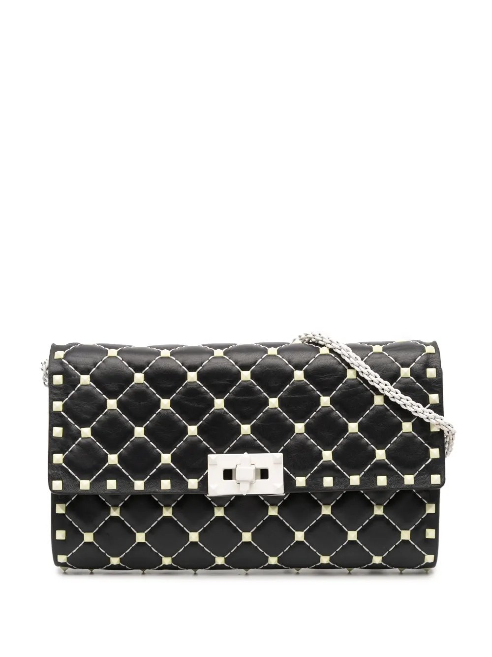 2000-2017 Quilted Lambskin Free Rockstud Spike Wallet On Chain crossbody bag