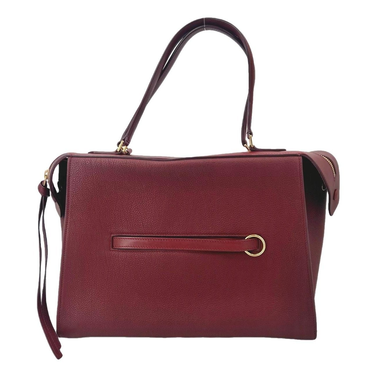 Ring leather handbag