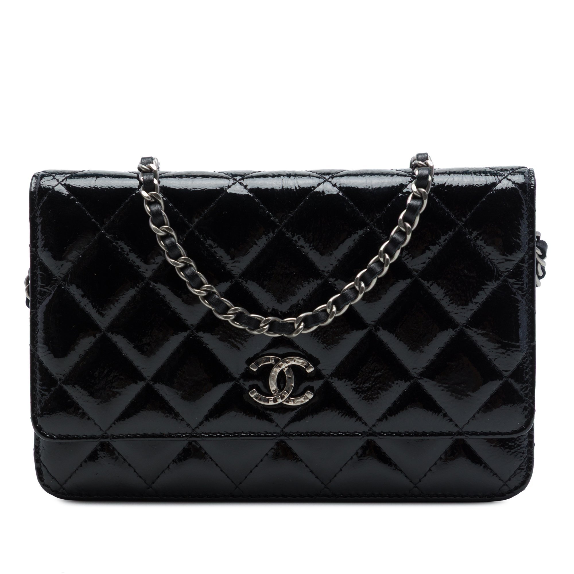 Wallet On Chain leather handbag