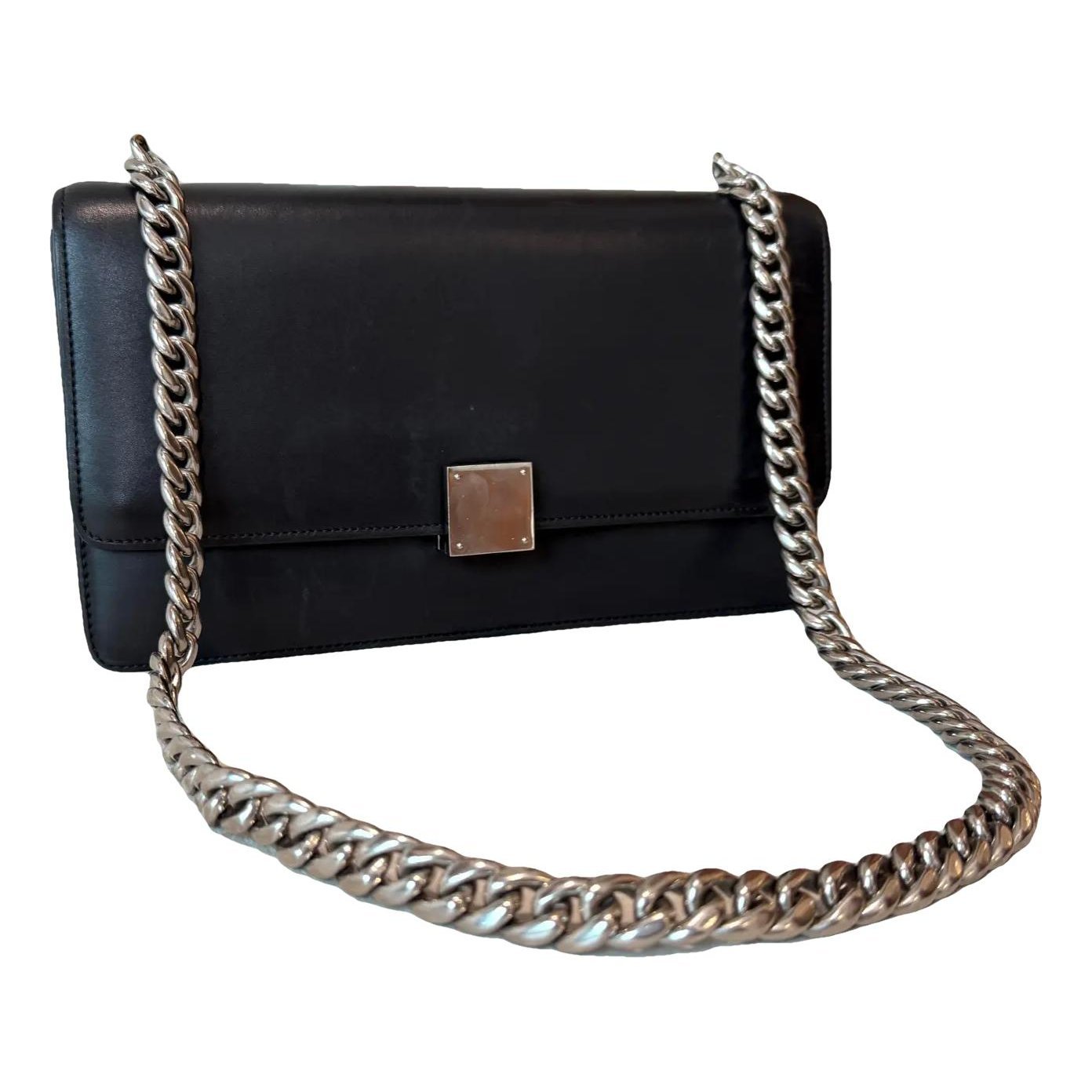 Case flap leather handbag
