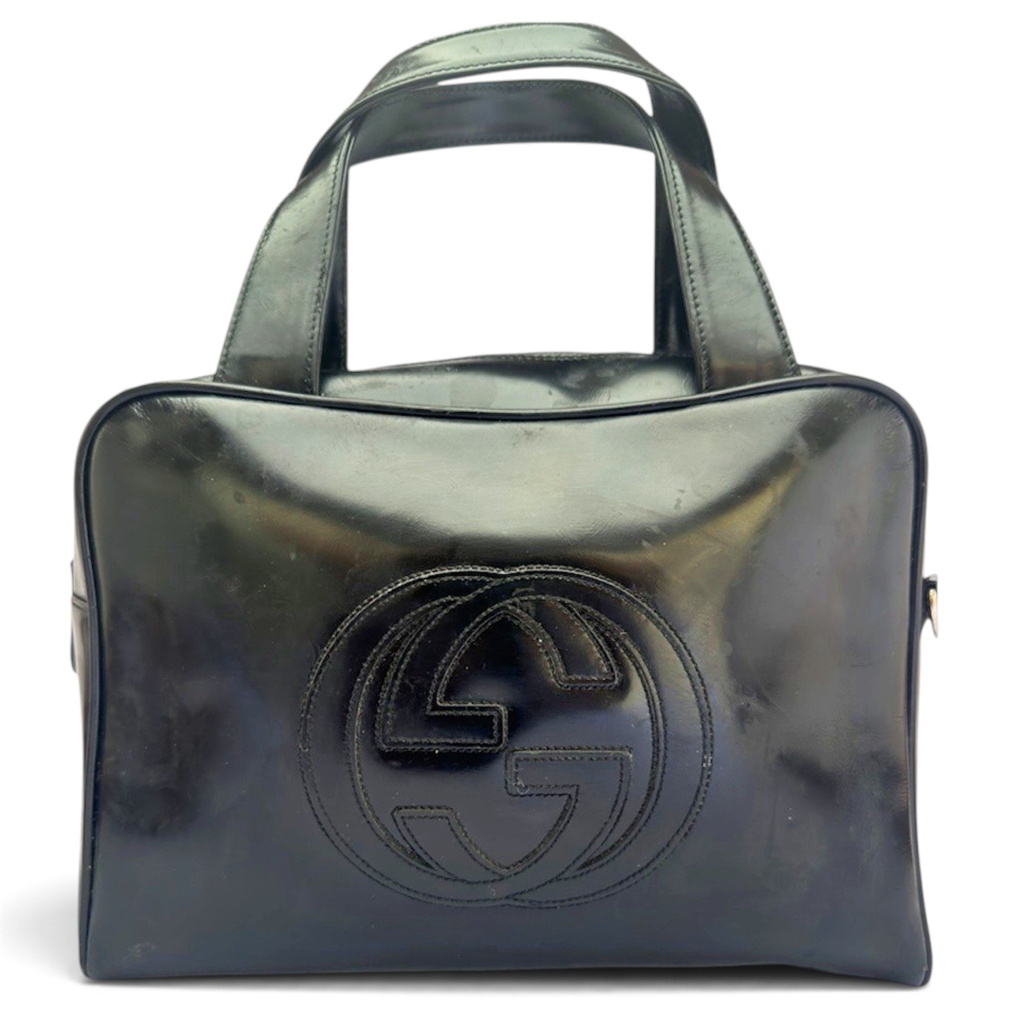 Gucci Patent leather bowling bag
