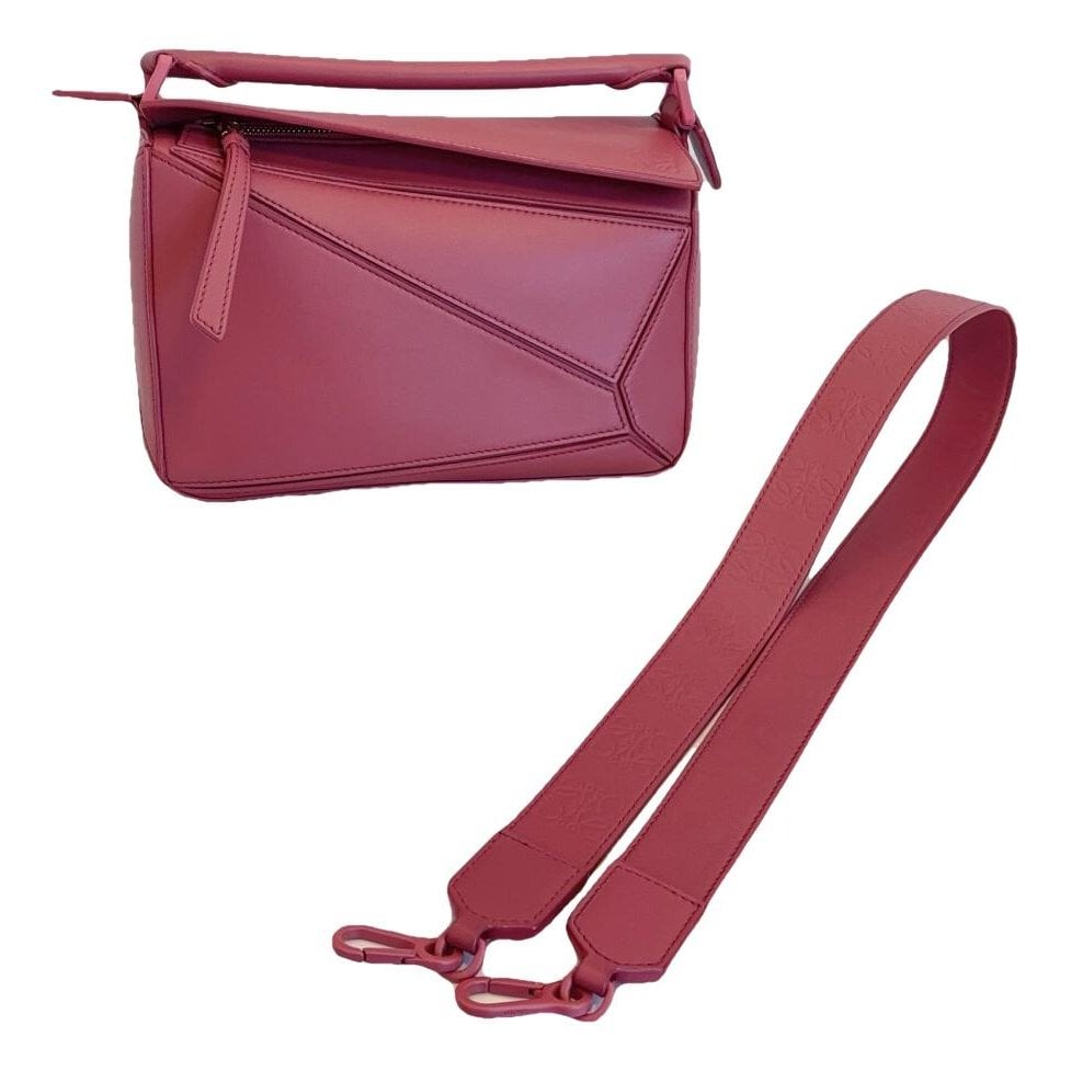 Puzzle leather handbag