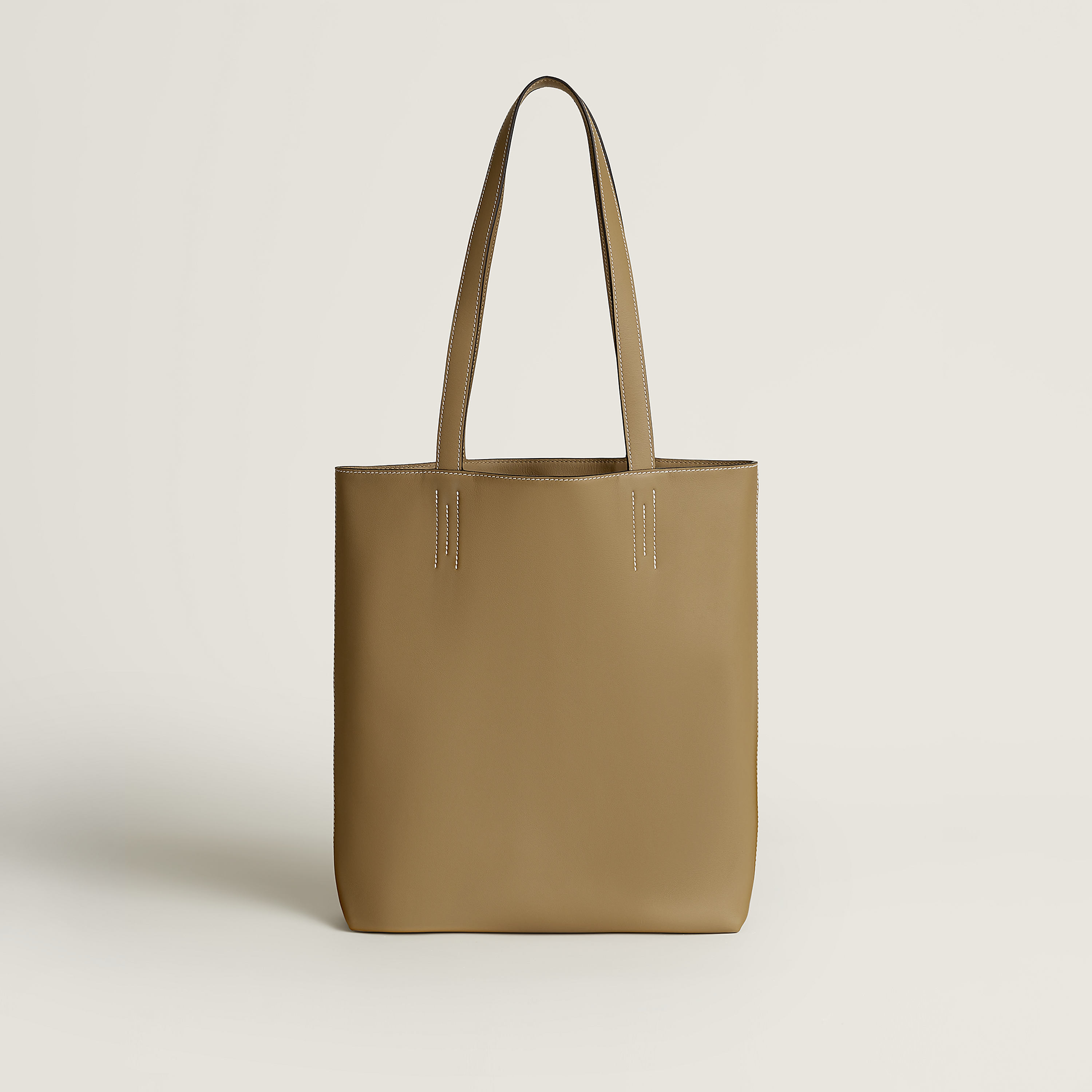 Hermès Neo Double Sens 35 bicolor bag Poussière/Jaune Milton Swift