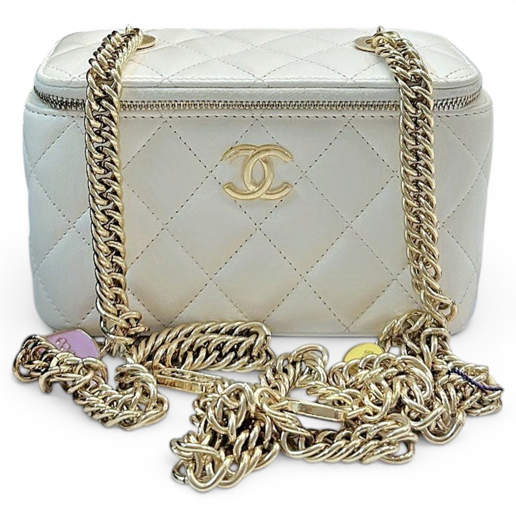 Trendy CC Vanity leather crossbody bag