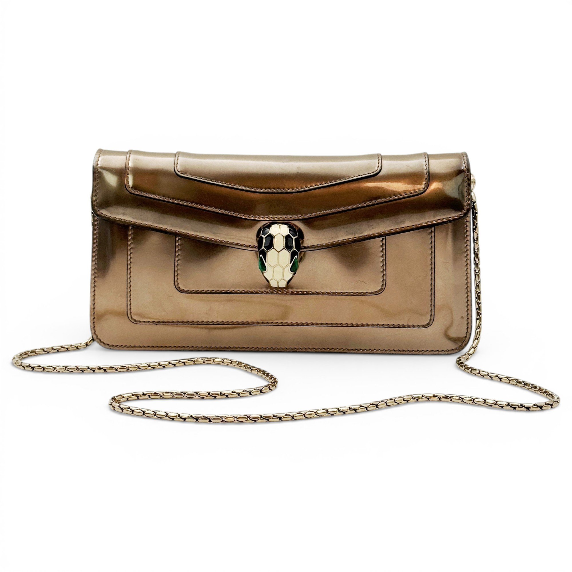 Bvlgari Serpenti patent leather handbag