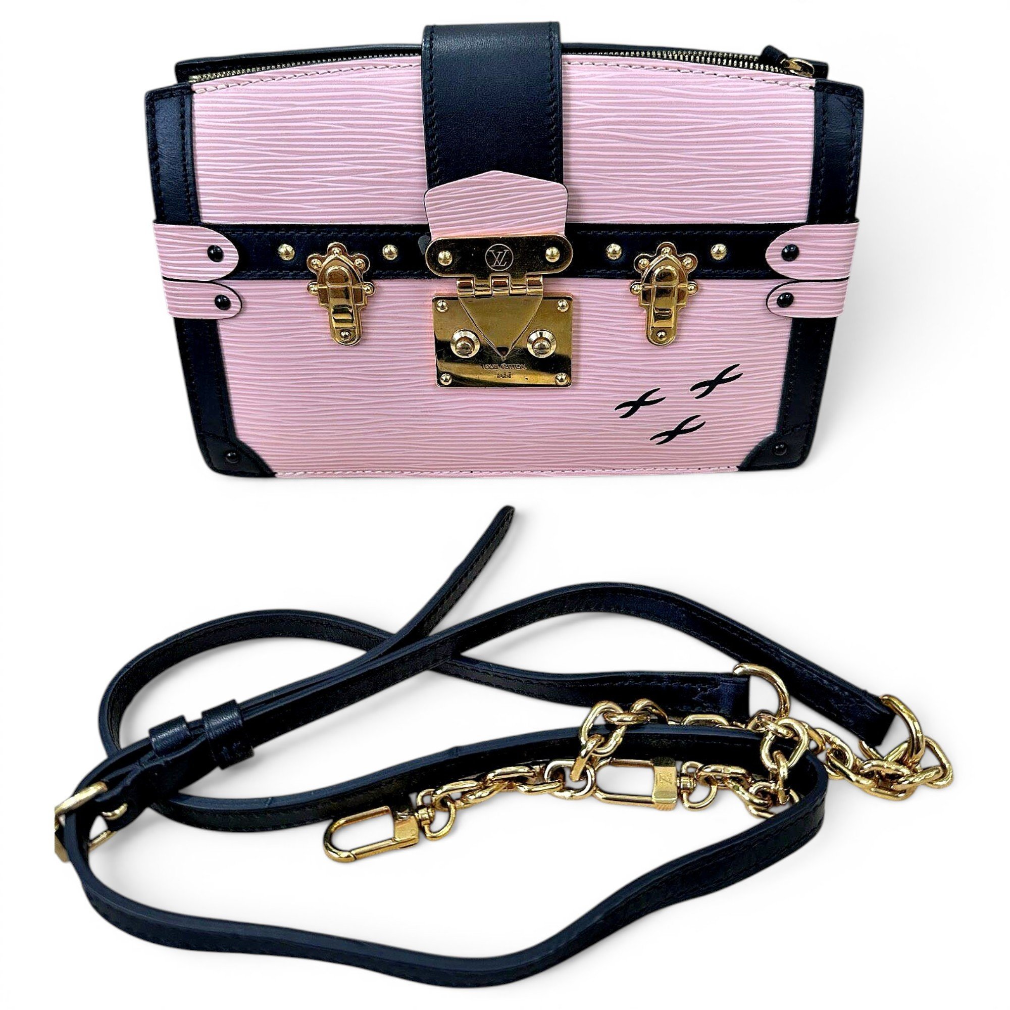 Petite Malle leather crossbody bag