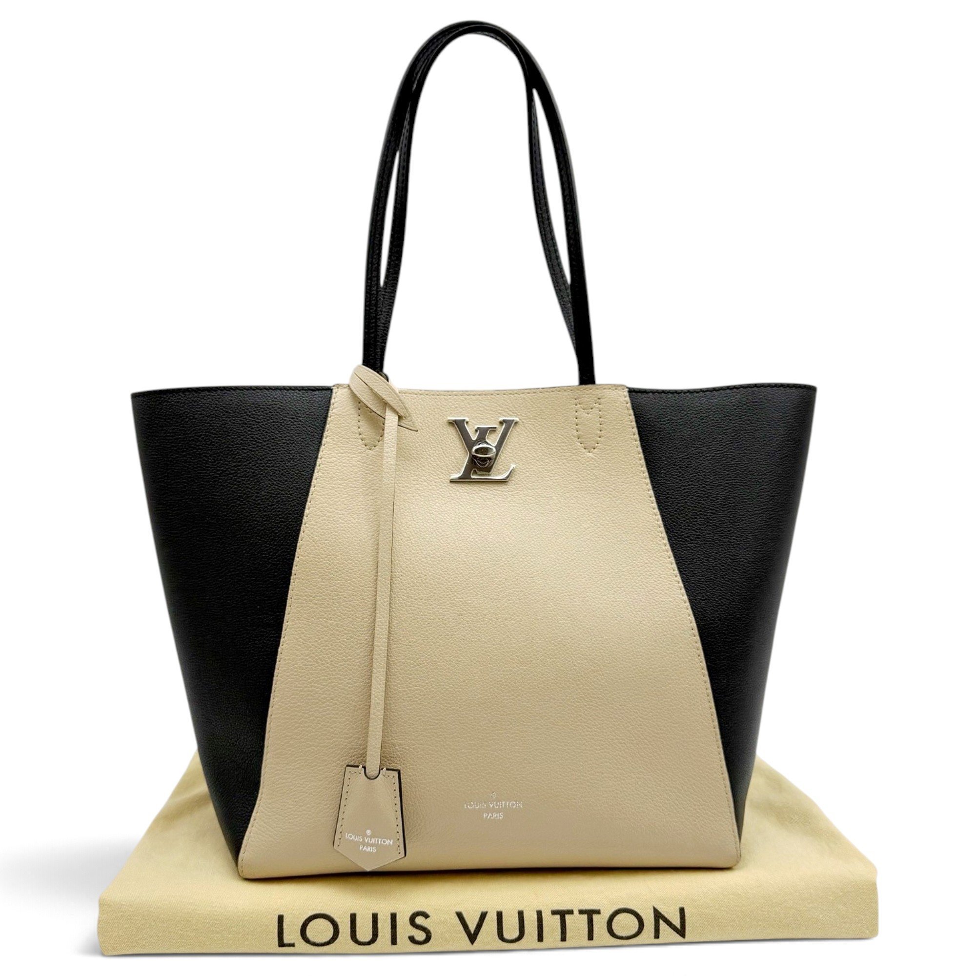 Lockme leather tote