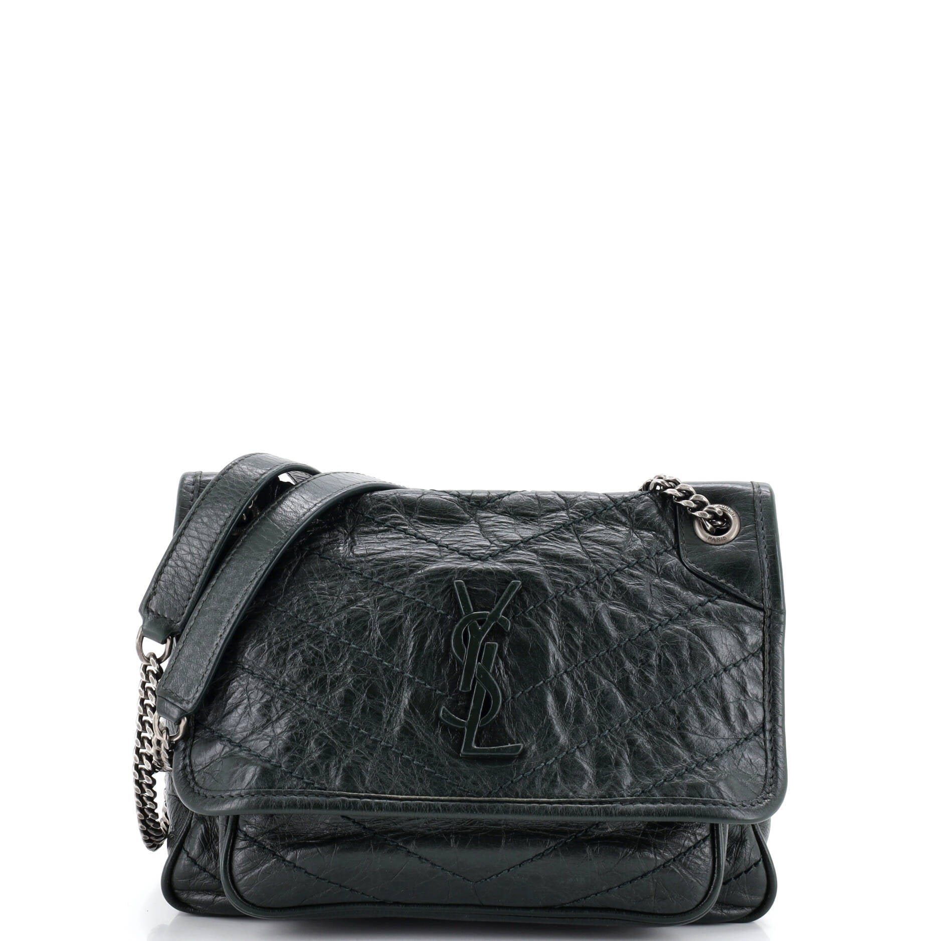 Niki Chain Flap Bag Matelasse Chevron Leather Baby