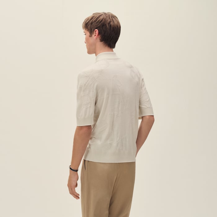 Écru "Calligraphie Equestre" Polo Shirt