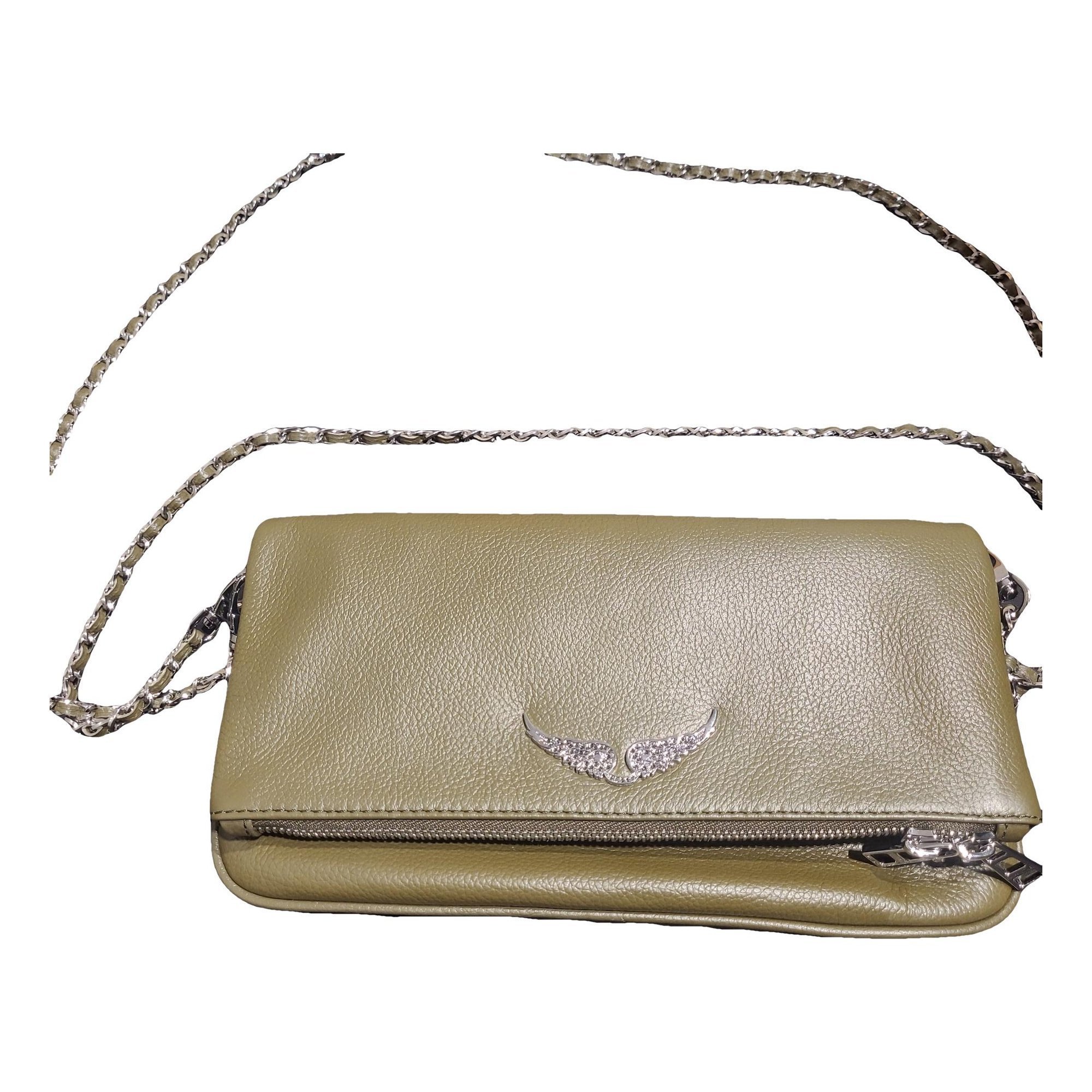 Rock leather clutch bag