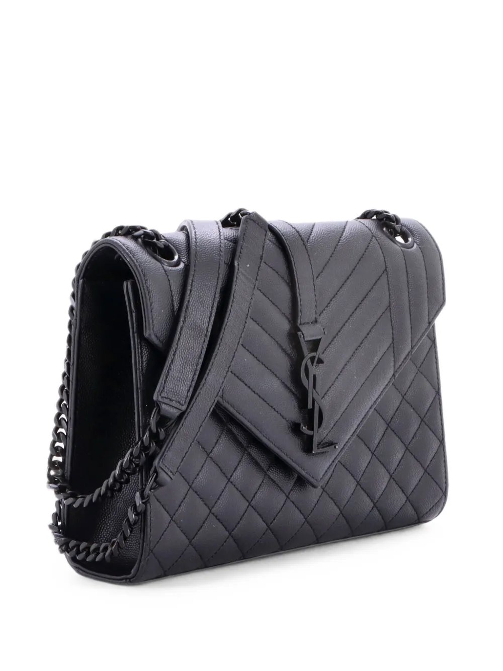 Classic Monogram Envelope Satchel Mixed Matelasse Leather Medium shoulder bag