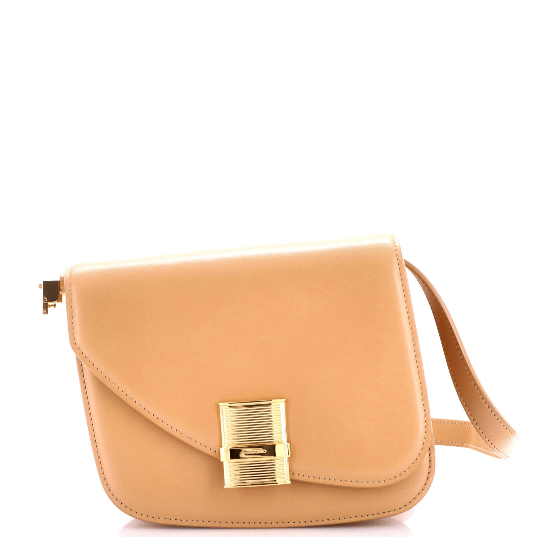 Ferragamo Fiamma Crossbody Bag Leather Small