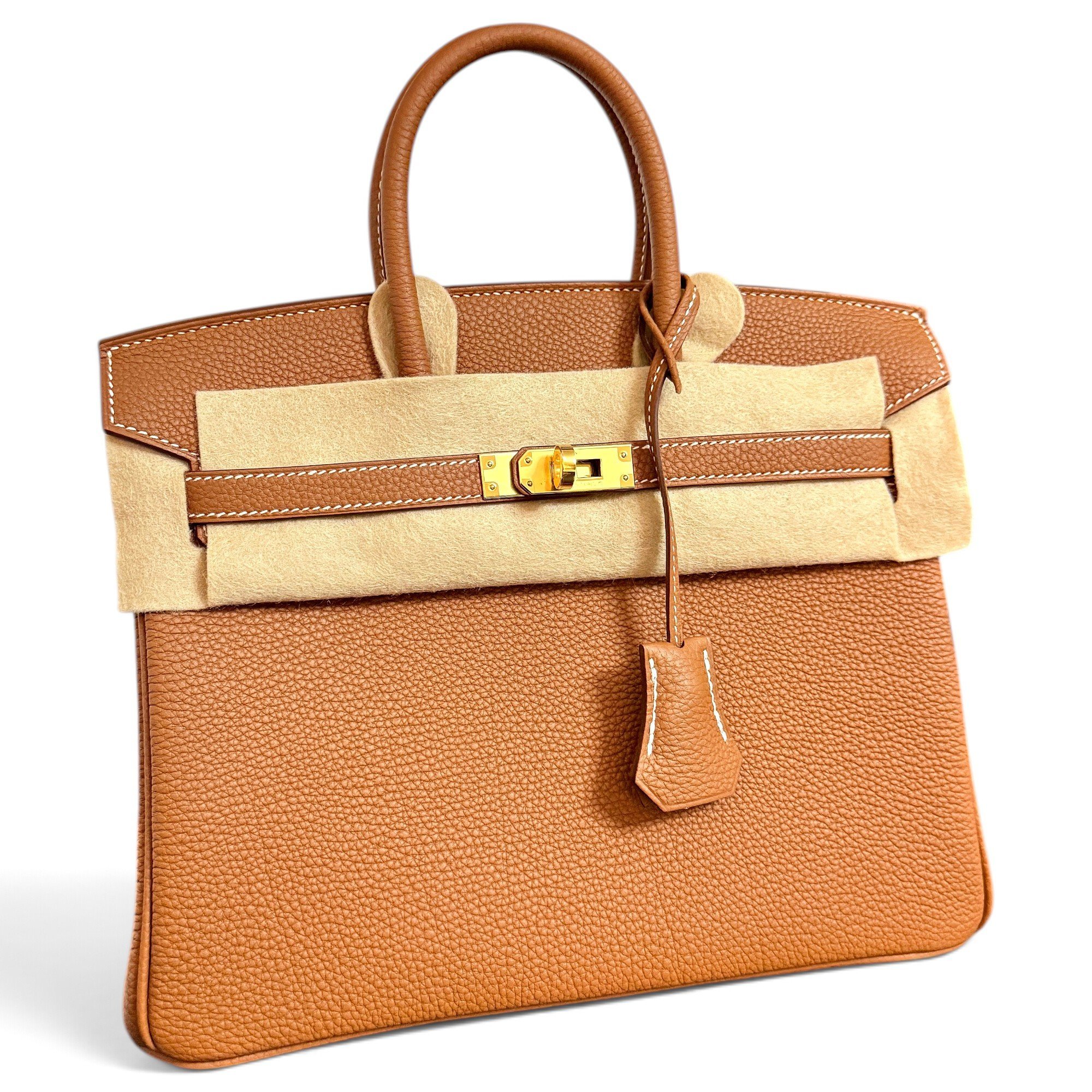 Birkin 25 leather handbag