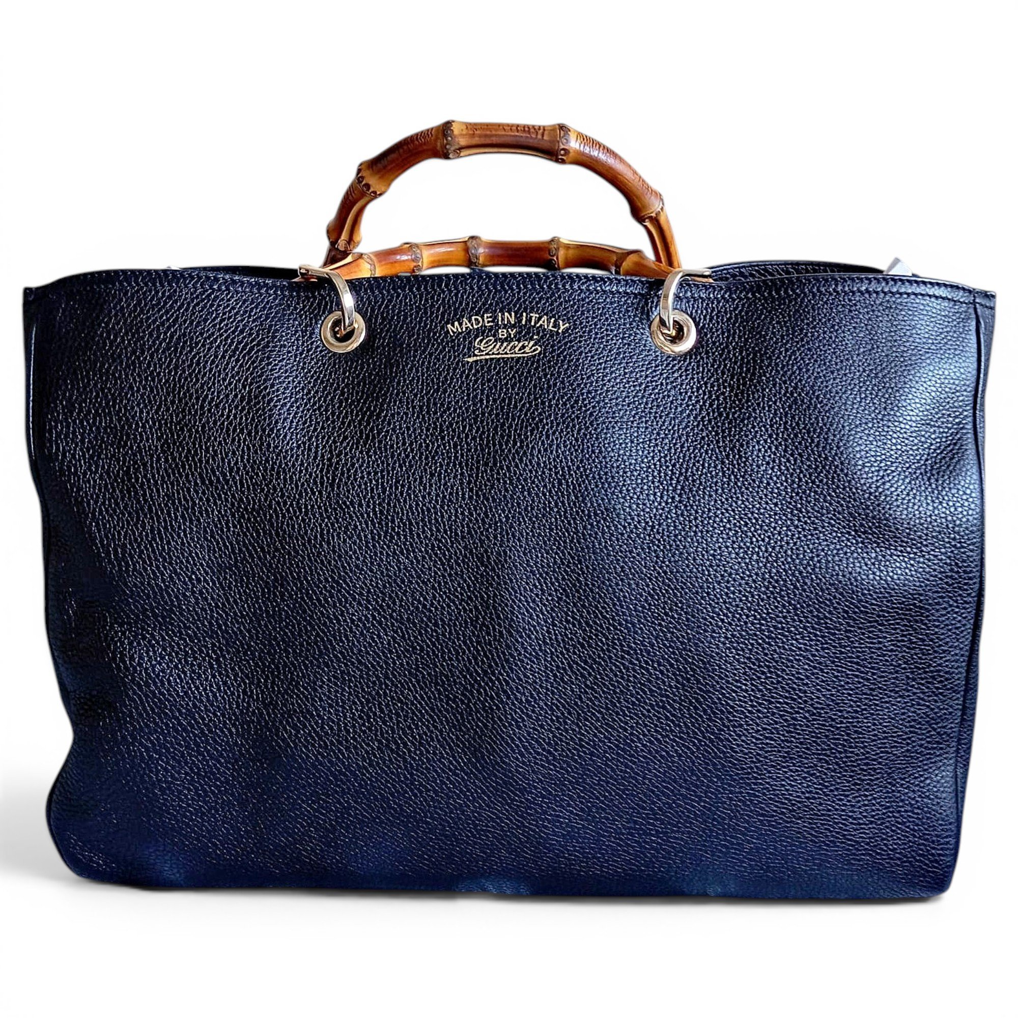 Bamboo leather handbag