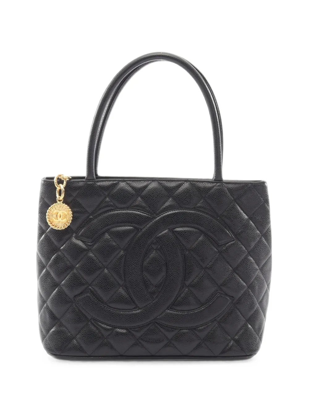 2000-2002 diamond-quilted Caviar tote bag