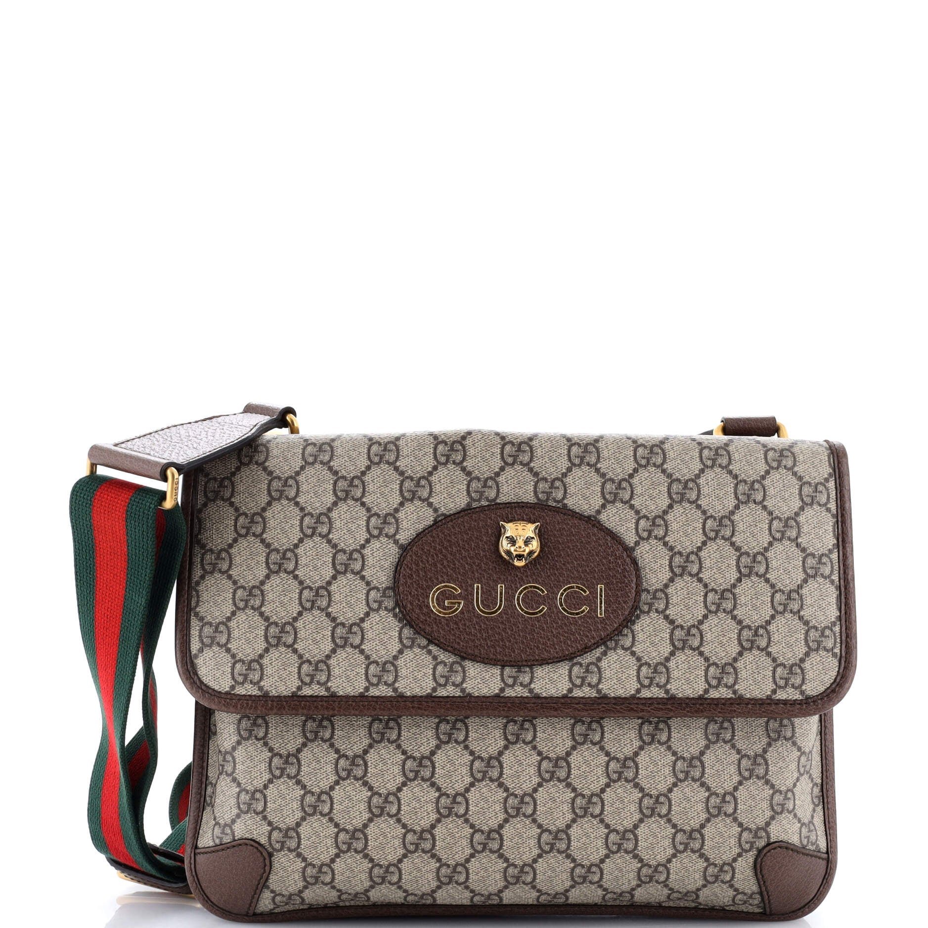 Neo Vintage Flap Messenger GG Coated Canvas Medium
