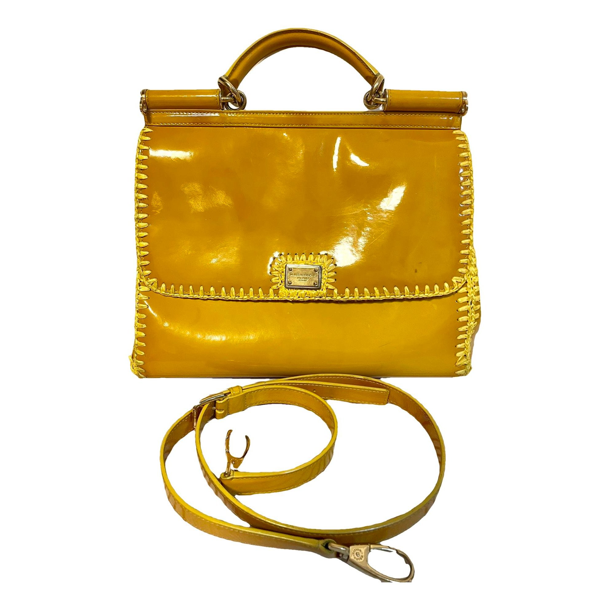 Dolce & Gabbana Sicily patent leather handbag