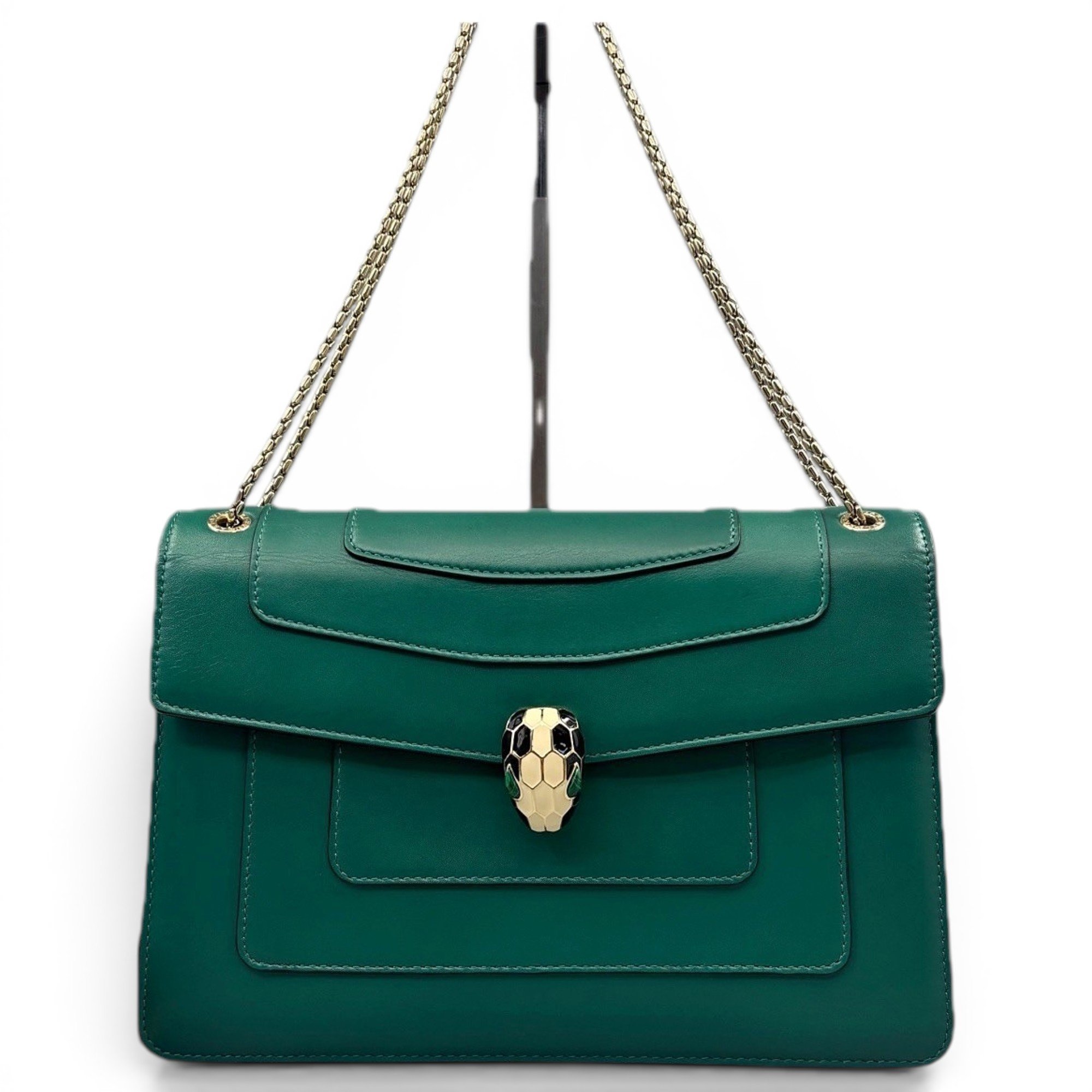 Serpenti leather handbag