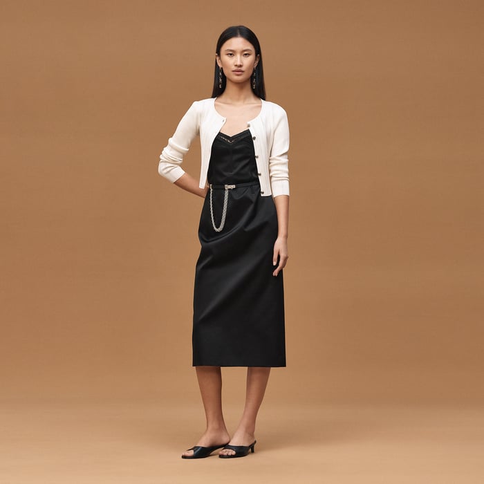 Blanc Céramique Buttoned Cardigan