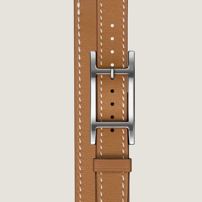 Gold Band Apple Watch Hermès Double Tour 42 MM Hapi Attelage