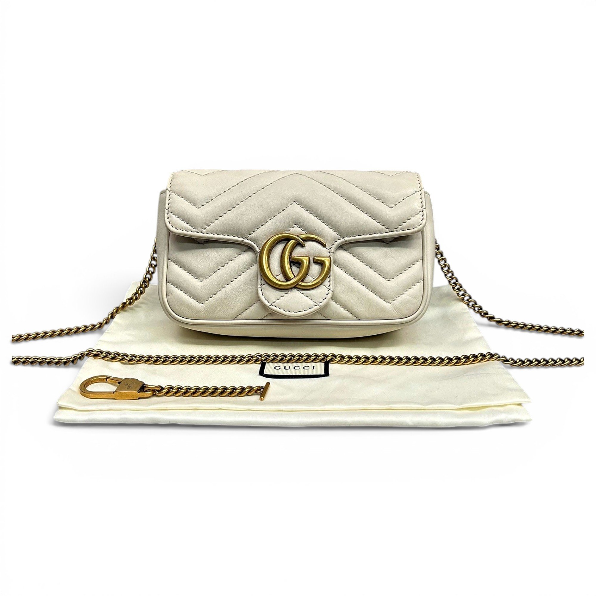 Pearly GG Marmont Flap leather handbag