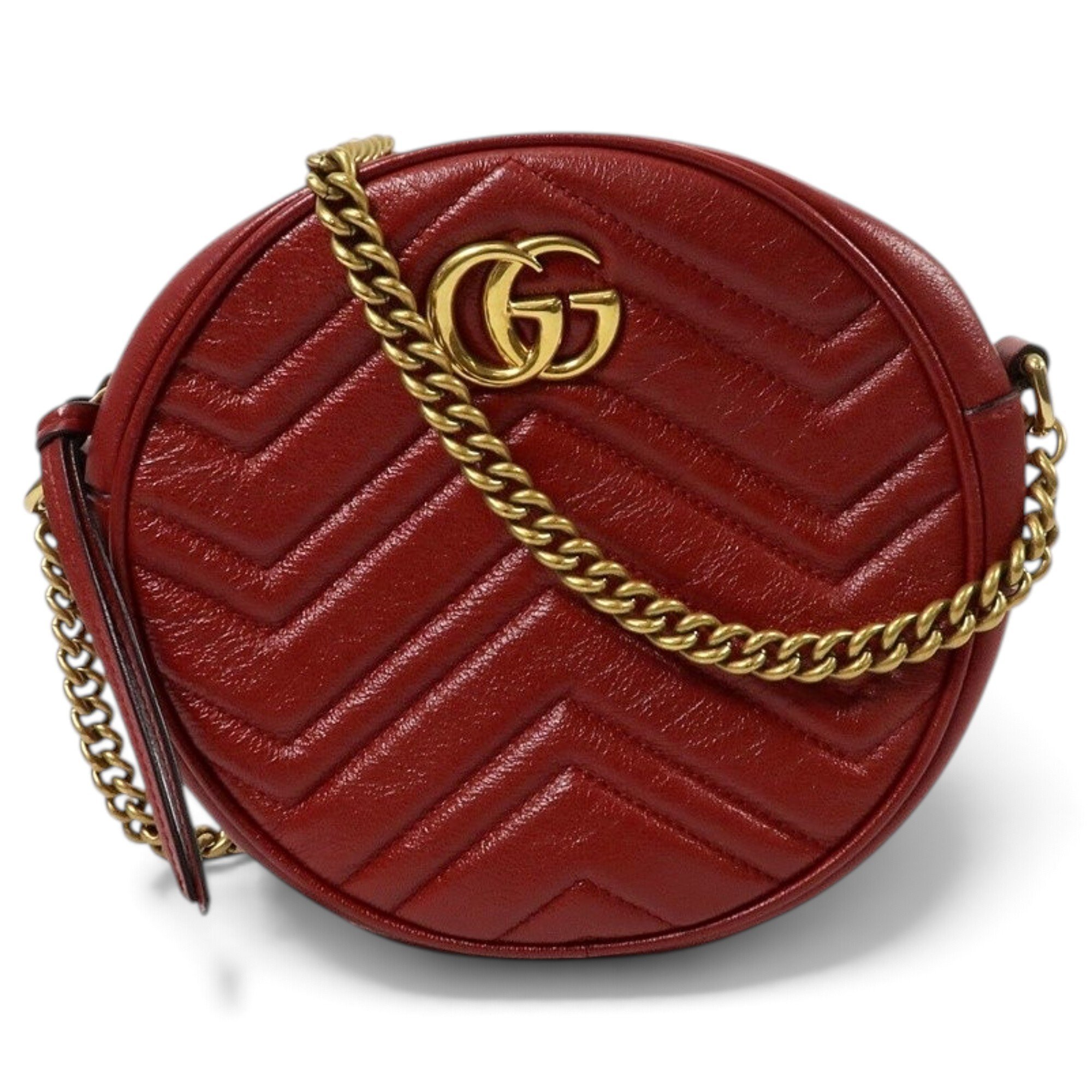 GG Marmont Round leather crossbody bag