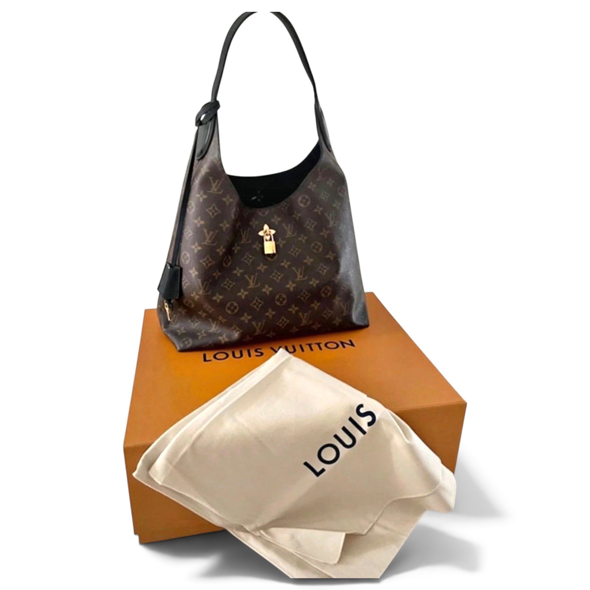 Flower Hobo leather handbag