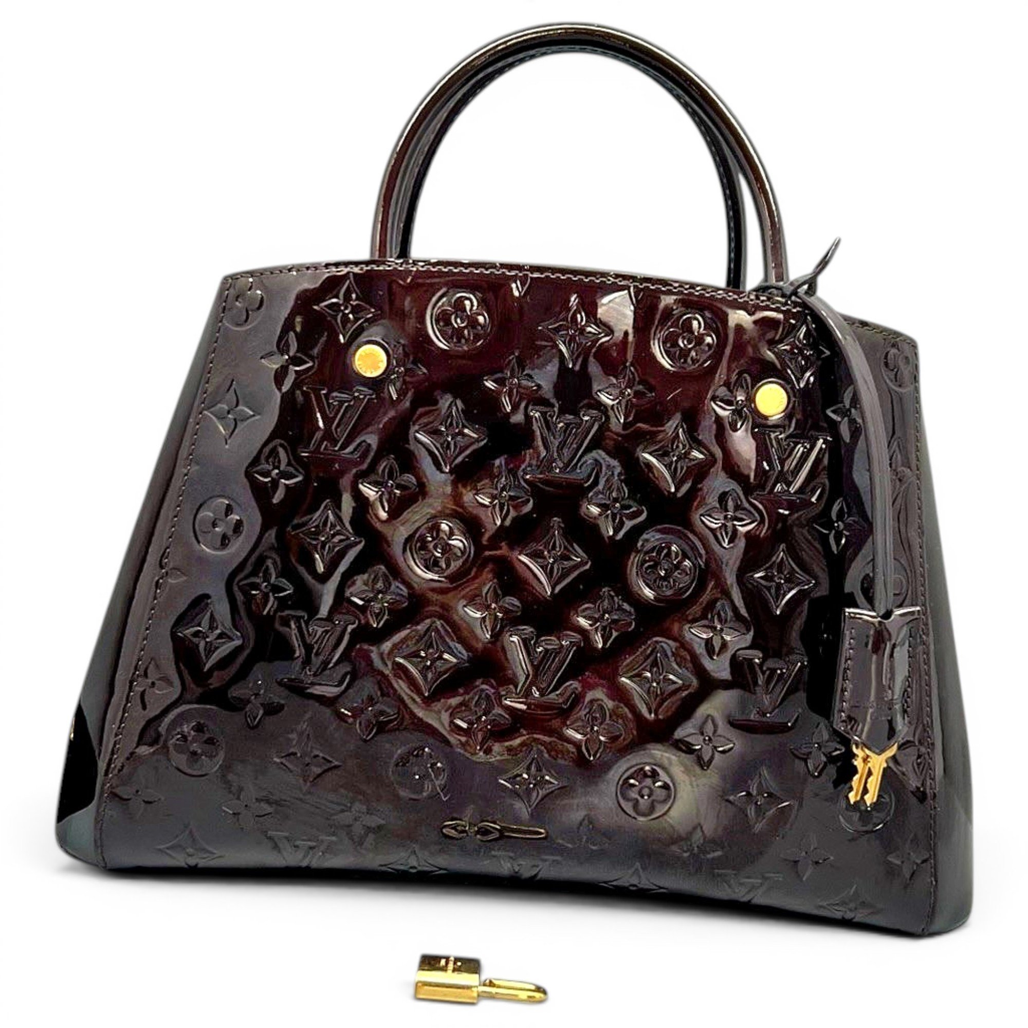 Montaigne patent leather handbag