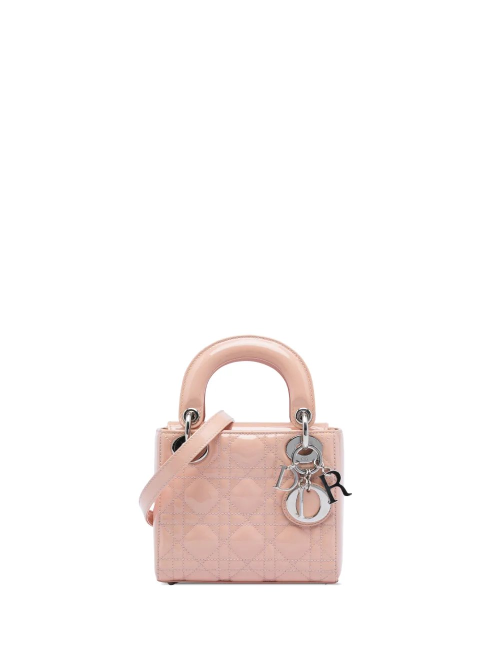 2017 Mini Patent Cannage Lady Dior satchel