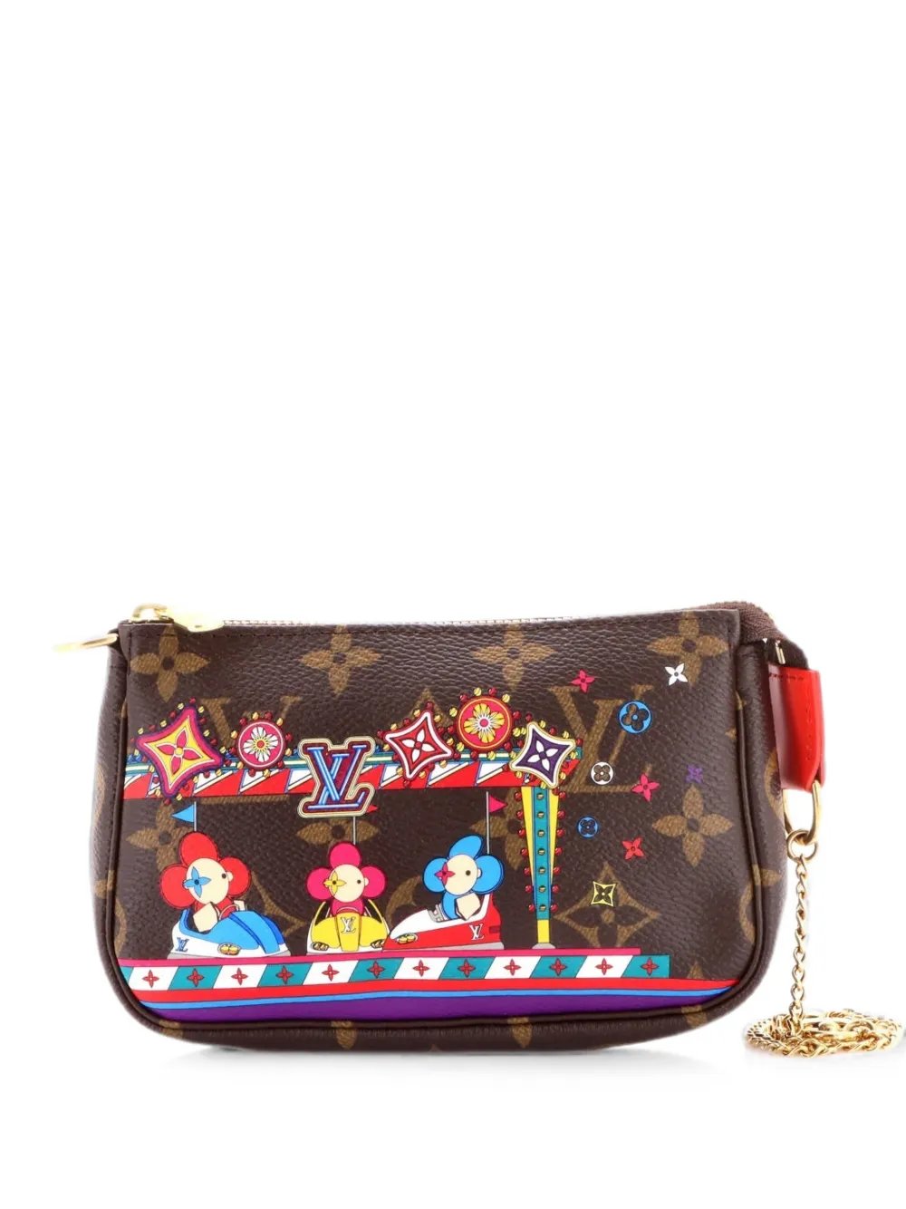 Pochette Accessoires Limited Edition Vivienne Xmas Monogram Canvas Mini clutch bag