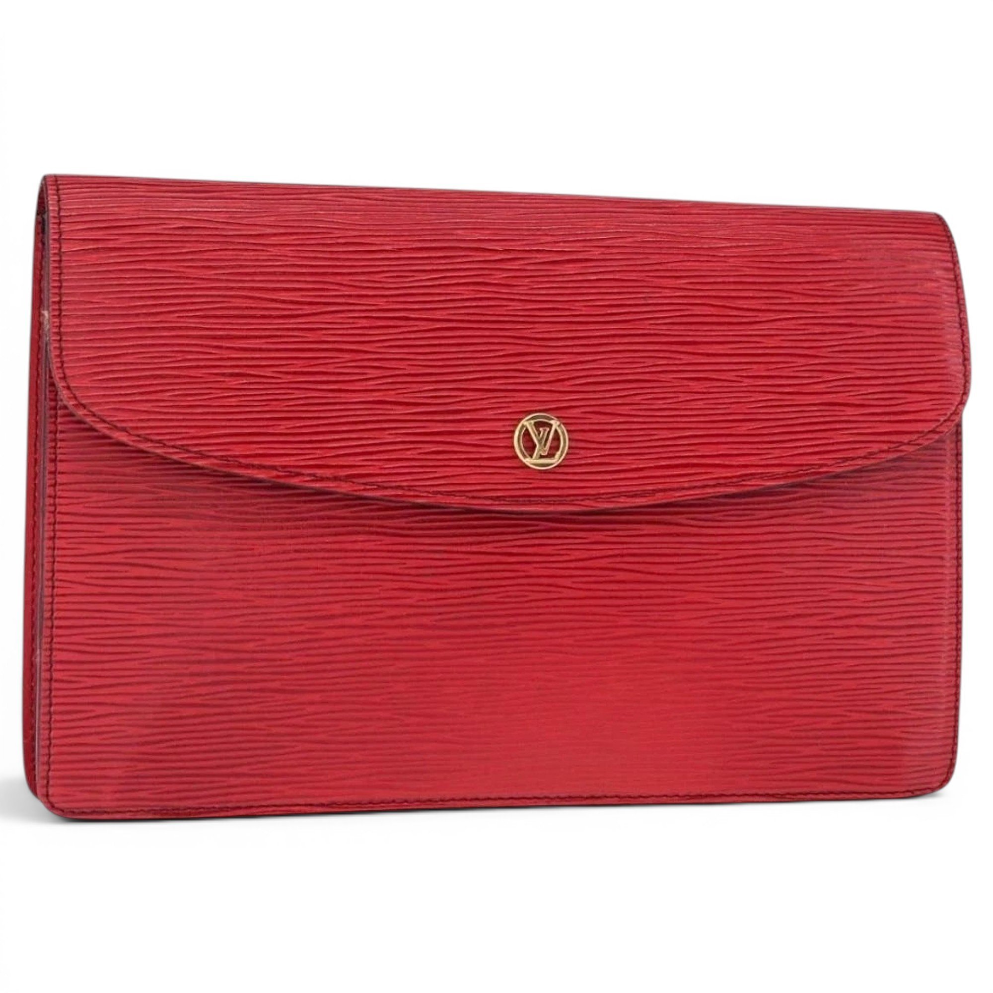 Leather clutch bag