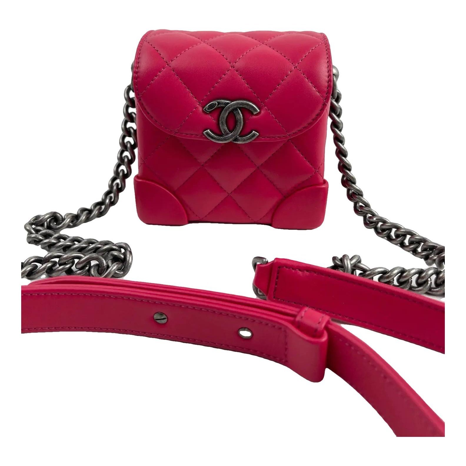 Trendy CC leather crossbody bag