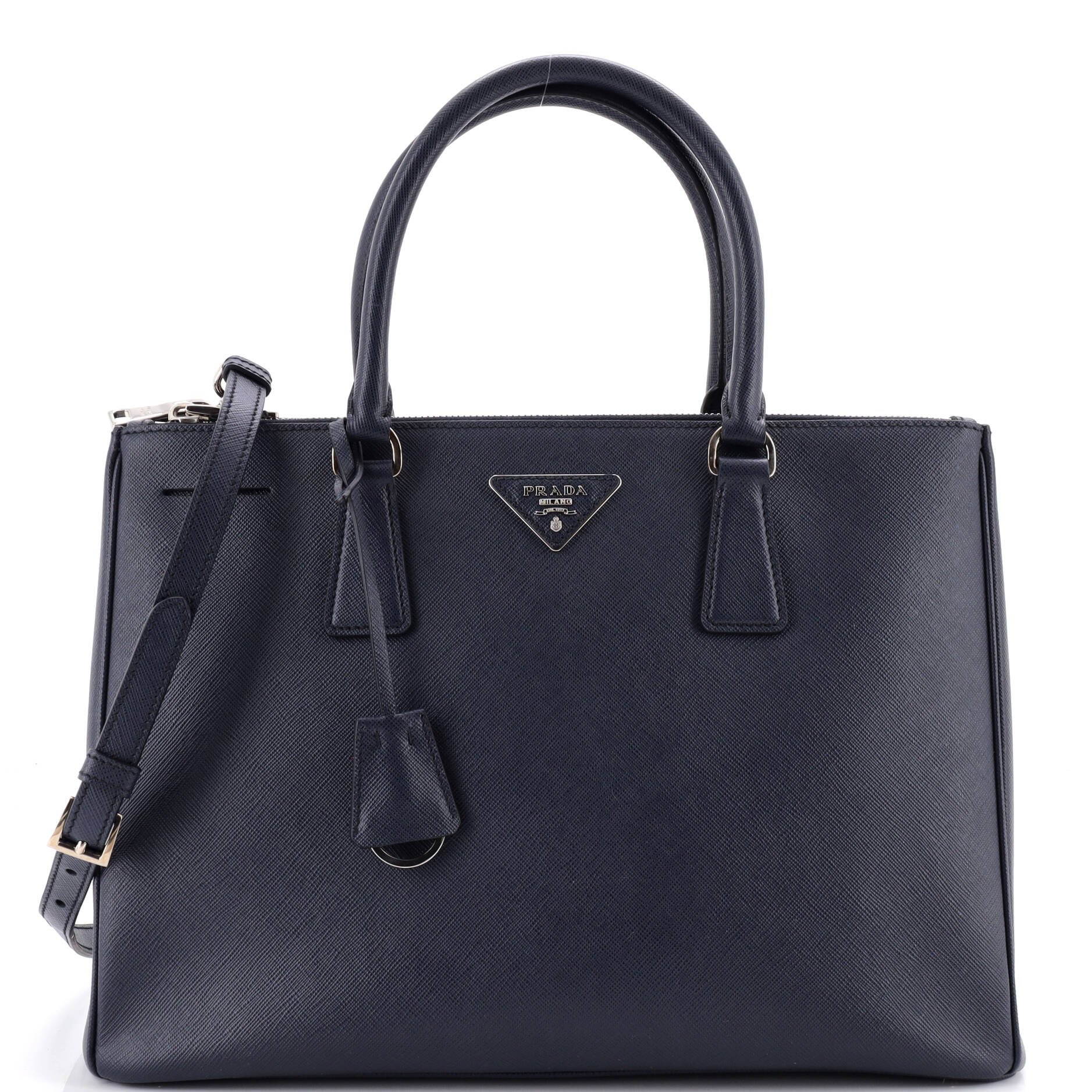 Double Zip Lux Tote Saffiano Leather Medium