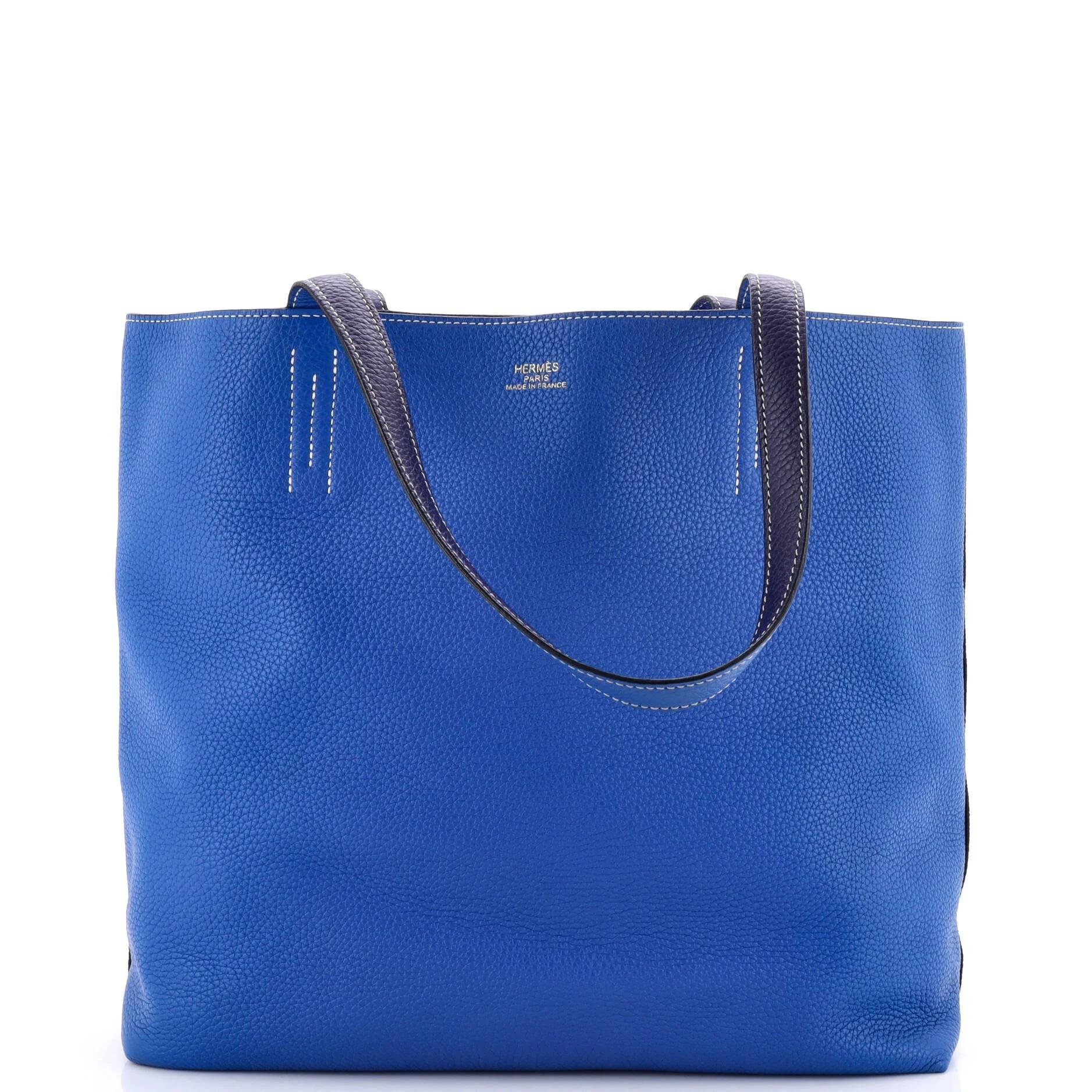Double sens leather tote